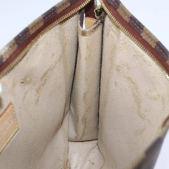 LOUIS VUITTON Damier Ebene Poche Toilette 26 Pouch N47543 LV Auth 84848 - Picture 12 of 16